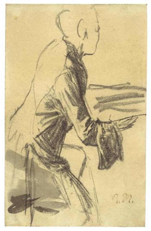 Konvolut Von Fünf Skizzen by Adolph Menzel