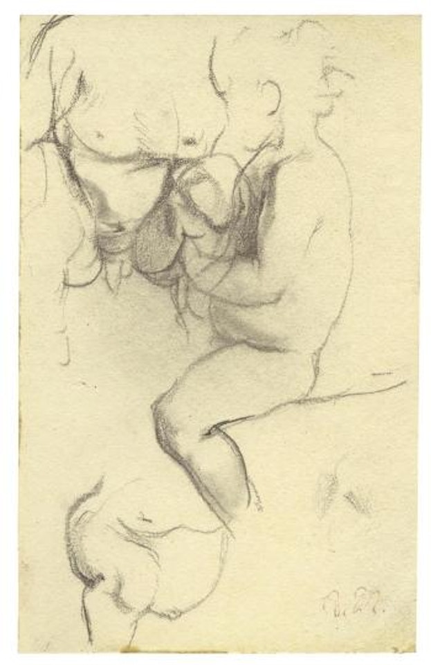 Konvolut Von Sieben Skizzen by Adolph Menzel