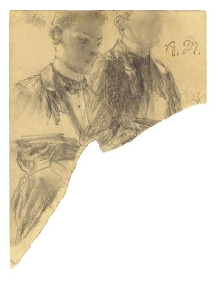 Konvolut Von Fünf Skizzen Und Einem Autographen by Adolph Menzel