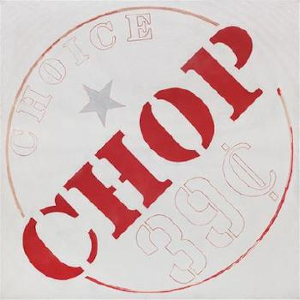 From the Set of Red Eye of Love (chop) by Robert Indiana