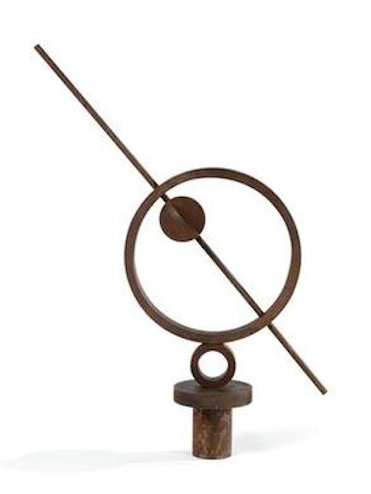 Cerchio con sbarra e valvole (Meridiana) by Ettore Colla