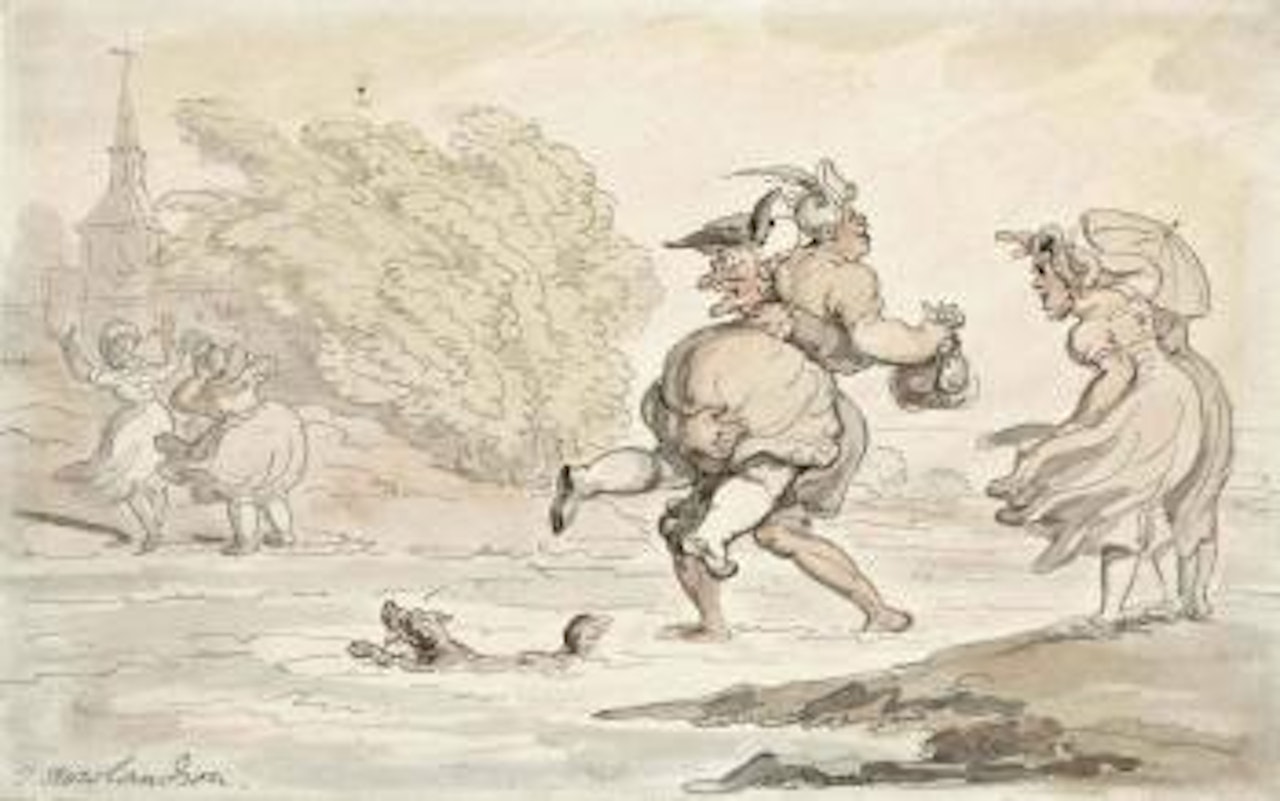 Dr Syntax Lends a Hand by Thomas Rowlandson