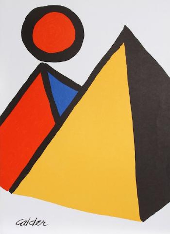 Pyramids and sun by Alexander Calder