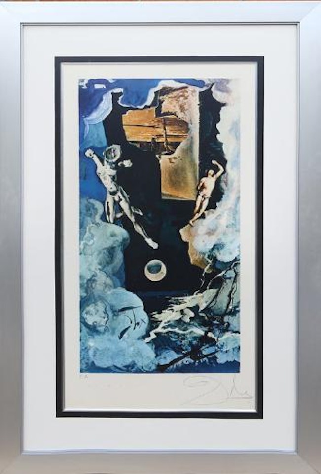 The tower from Lyle Stuart tarot print suite by Salvador Dali