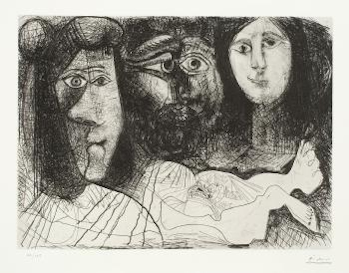 Autoportrait, Avec Deux Femmes by Pablo Picasso