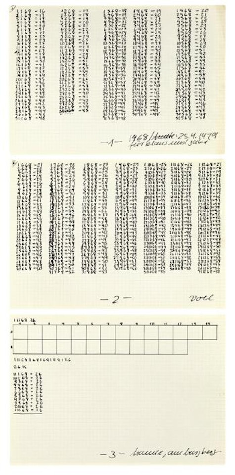 Ohne Titel by Hanne Darboven