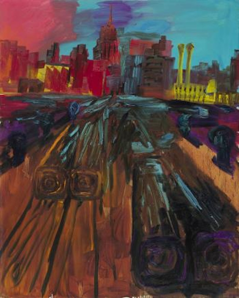 Pier To Manhattan by Rainer Fetting