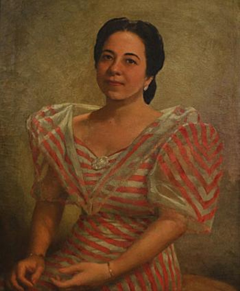 Untitled (Woman in terno) by Fernando Amorsolo