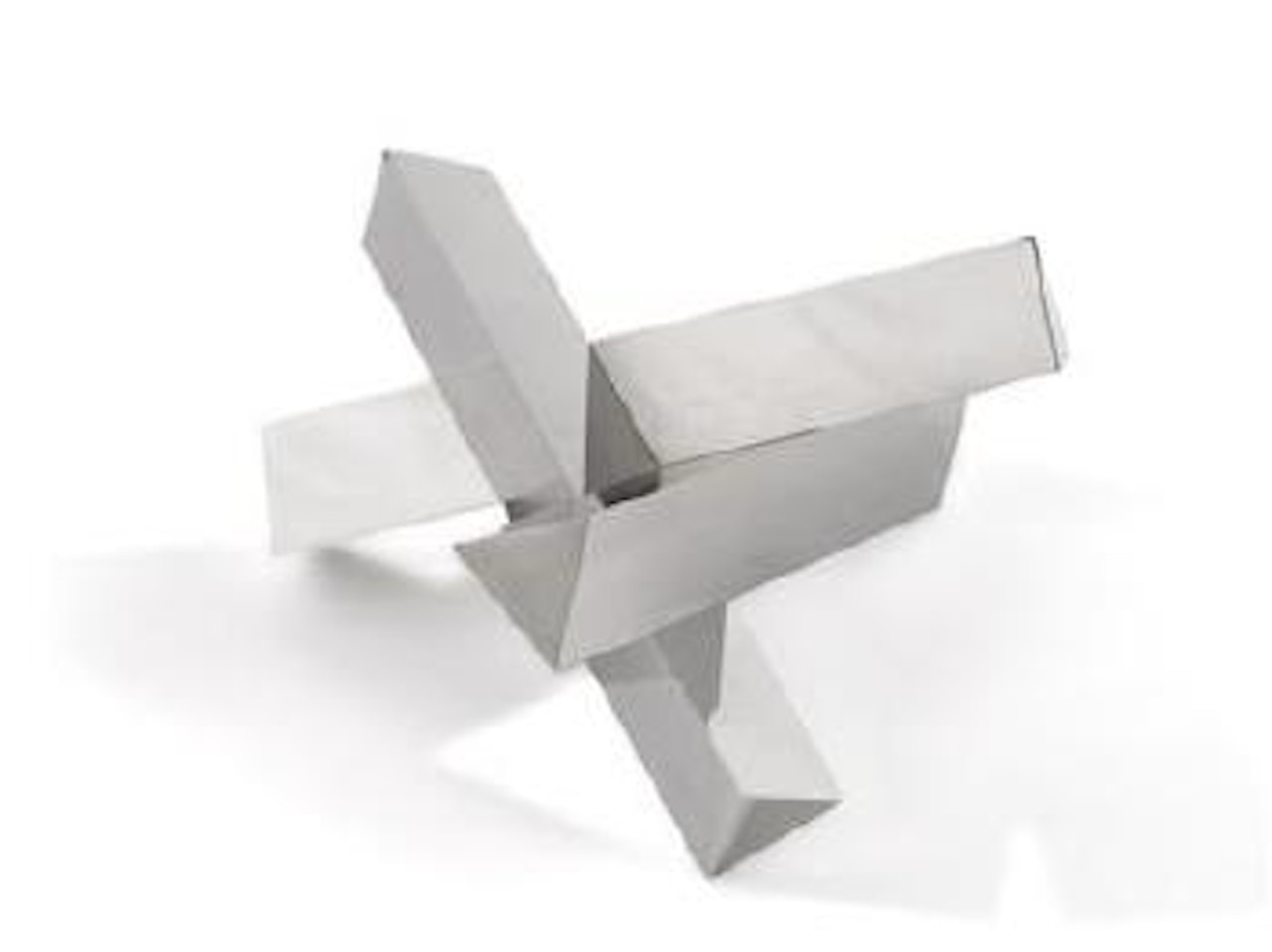 Construction made from three equal prisms by Max Bill