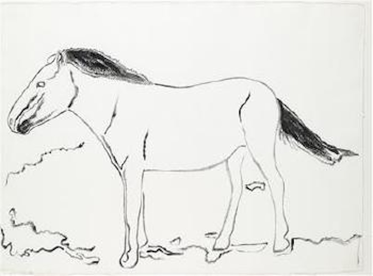 Mongolian Wild Horse (Study for Vanishing Animals) 1986 by Andy Warhol