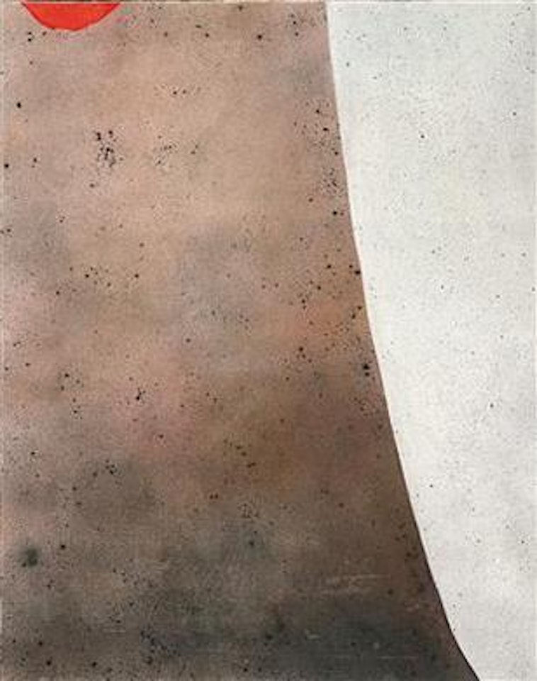 Rosso su spazio bruno tagliato by Giuseppe Santomaso