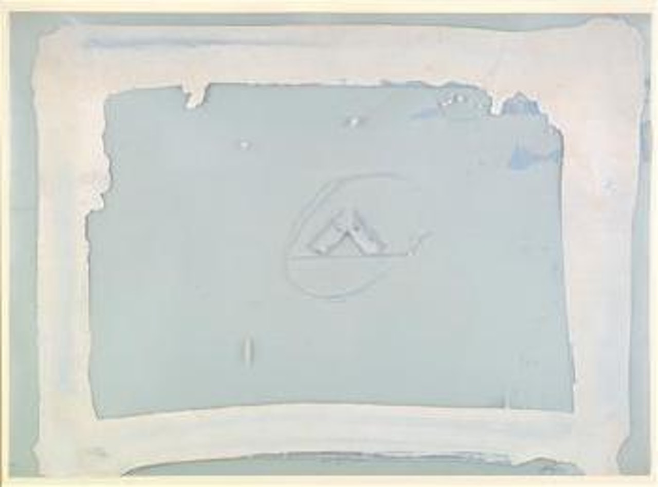 Vellut blanc sobre acetat by Antoni Tapies