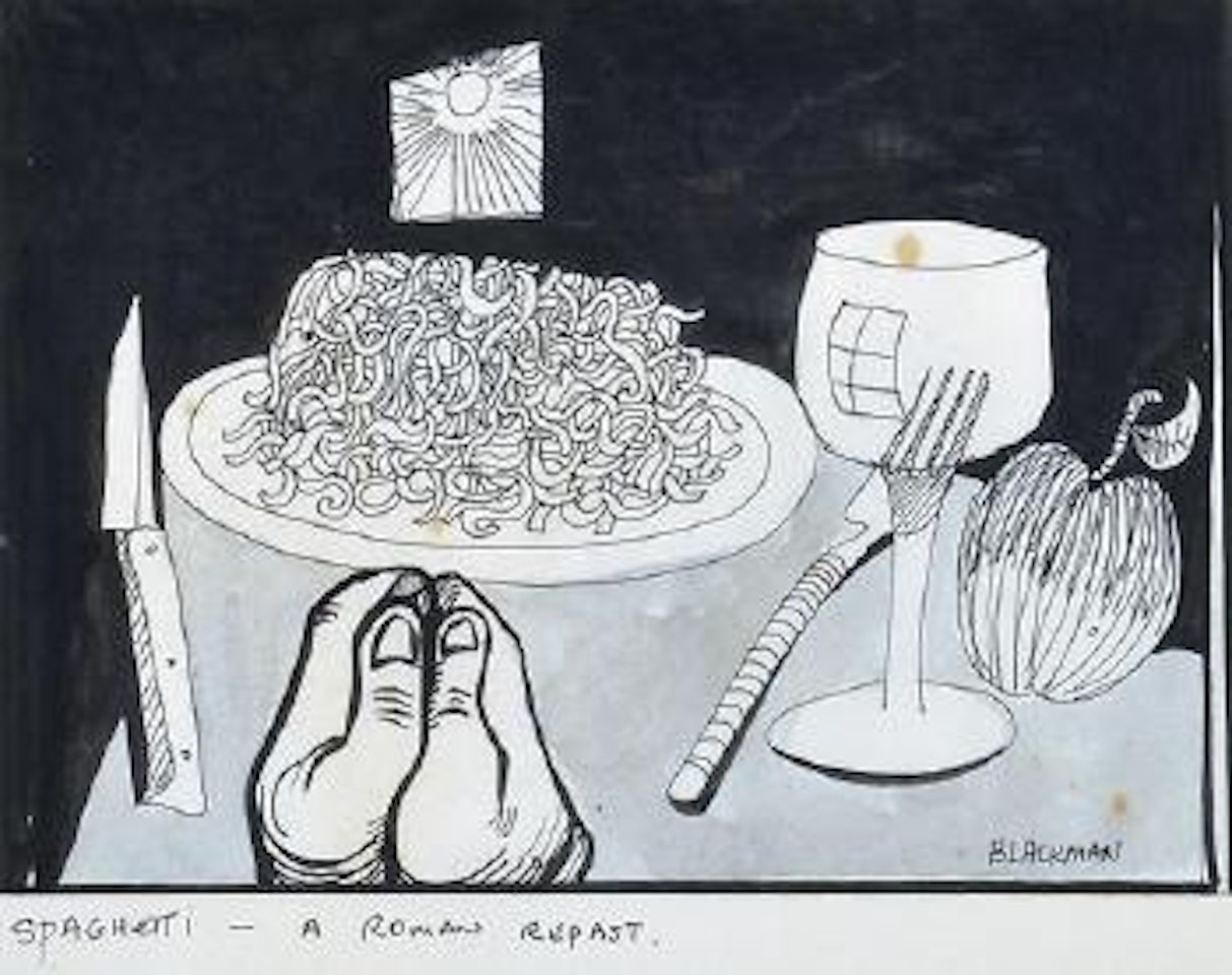Spaghetti - A Roman repast by Charles Blackman