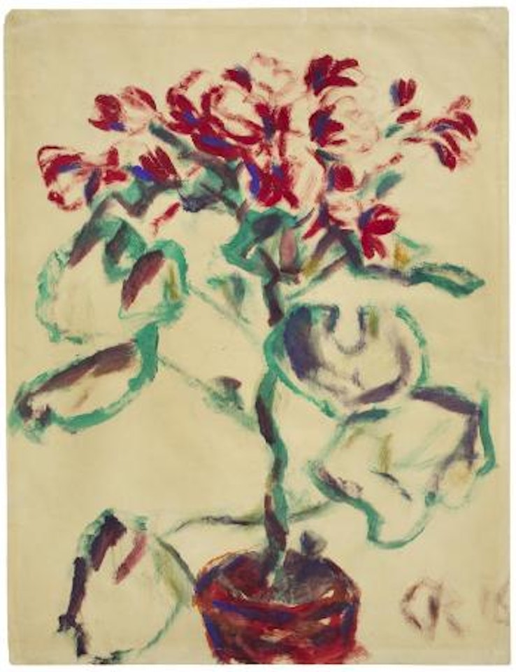 Blume Mit Roten Blüten by Christian Rohlfs