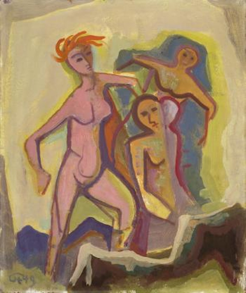 Drei Weibliche Akte by Karl Hofer