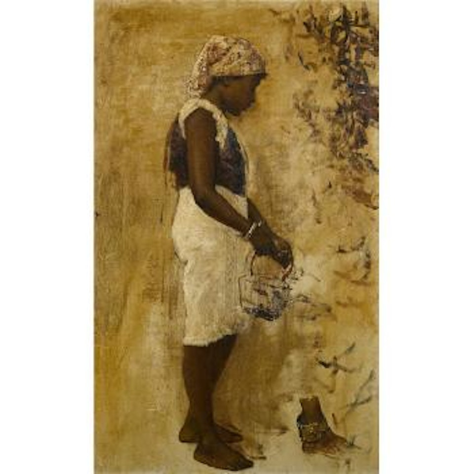 A Moorish girl in yellow by Edwin Lord Weeks