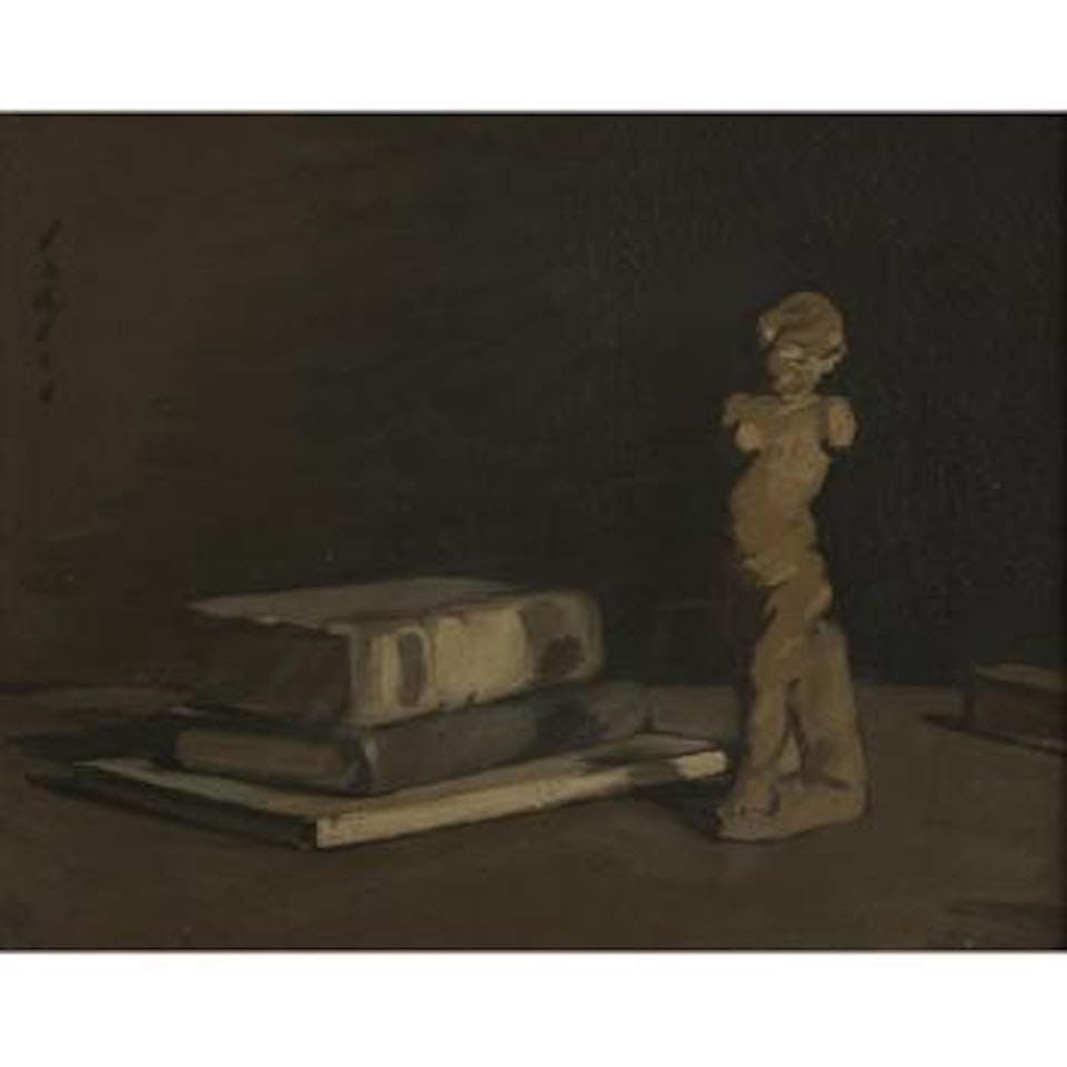 Still Life with Books and Statuette by Samuel John Peploe