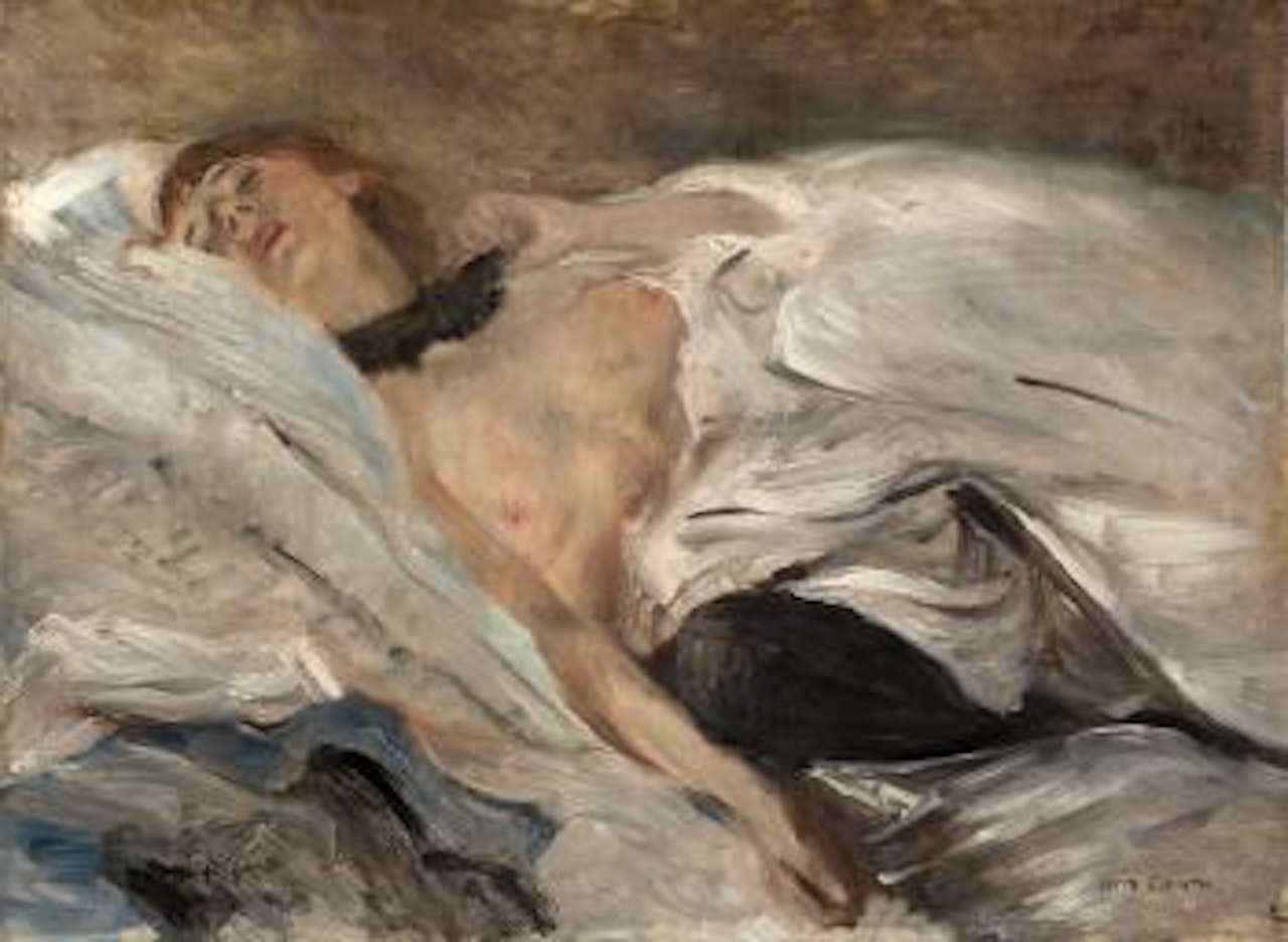 Schlafendes Mädchen by Lovis Corinth