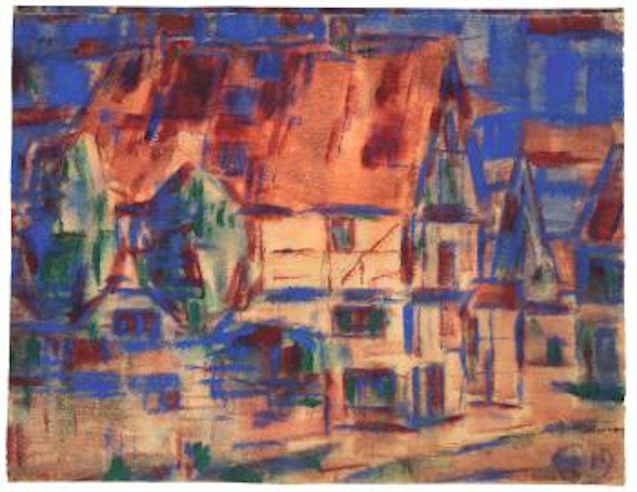 Rote Dächer (soest) by Christian Rohlfs
