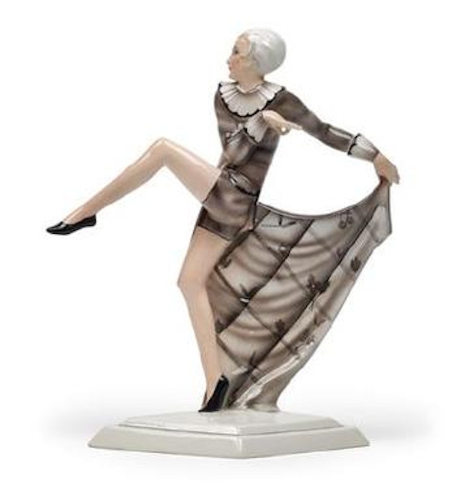 A figure of a dancing girl by Josef Lorenzl