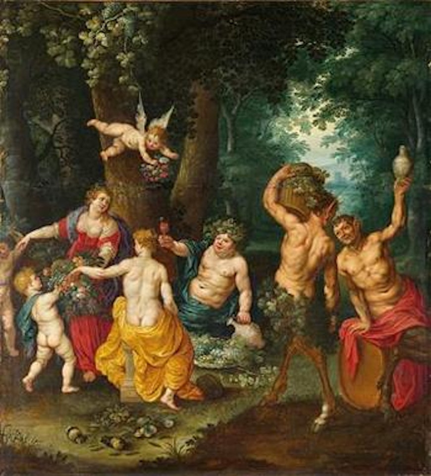 The Feast of Bacchus (Sine Cerere et Baccho friget Venus) by Jan van Balen by Jan Brueghel the Younger