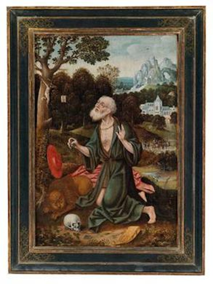 Penitent Saint Jerome in a landscape by Joos van Cleve
