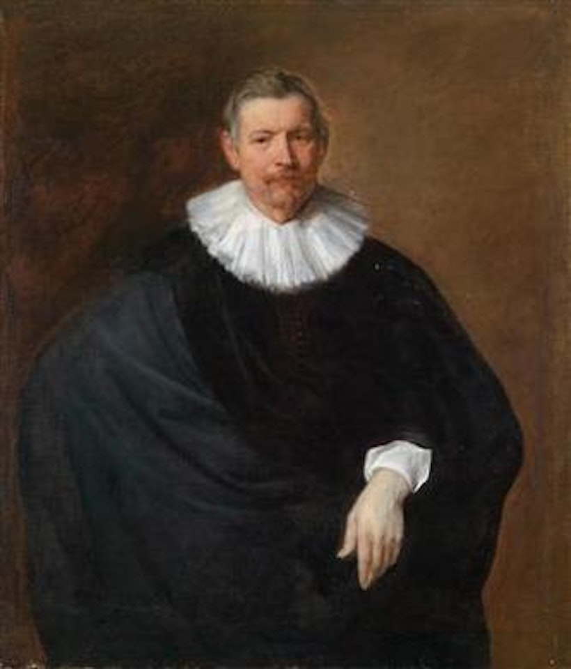 Portrait of Hubert du Hot, three-quarter-length, in a black costume by Anthony van Dyck