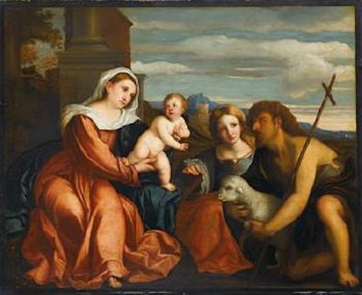 Madonna and Child, with Saint Catherine and Saint John the Baptist by Jacopo Palma il Giovane