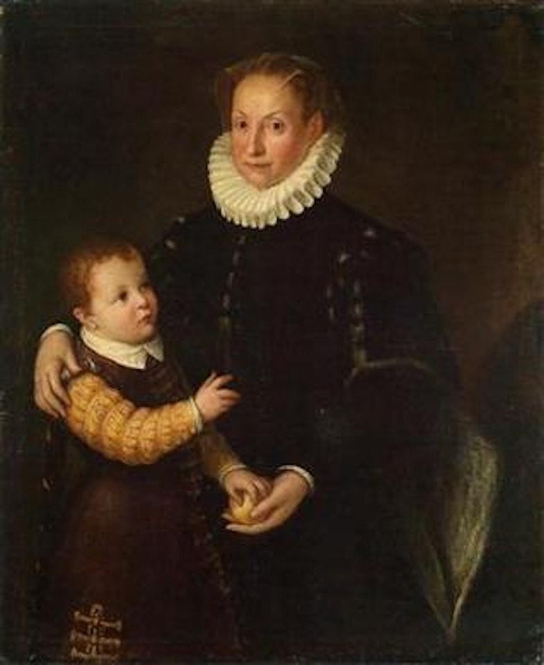 Portrait of a noblewoman and child by Lavinia Fontana
