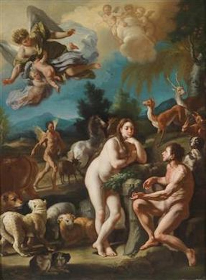 Paradise Scene with Adam and Eve by Francesco Solimena