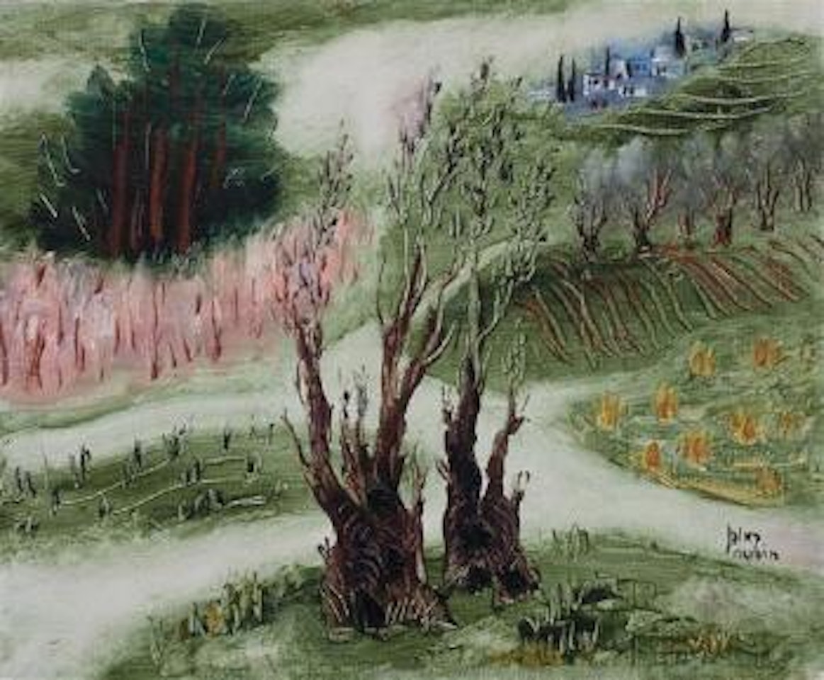 Springtime landscape by Reuven Rubin
