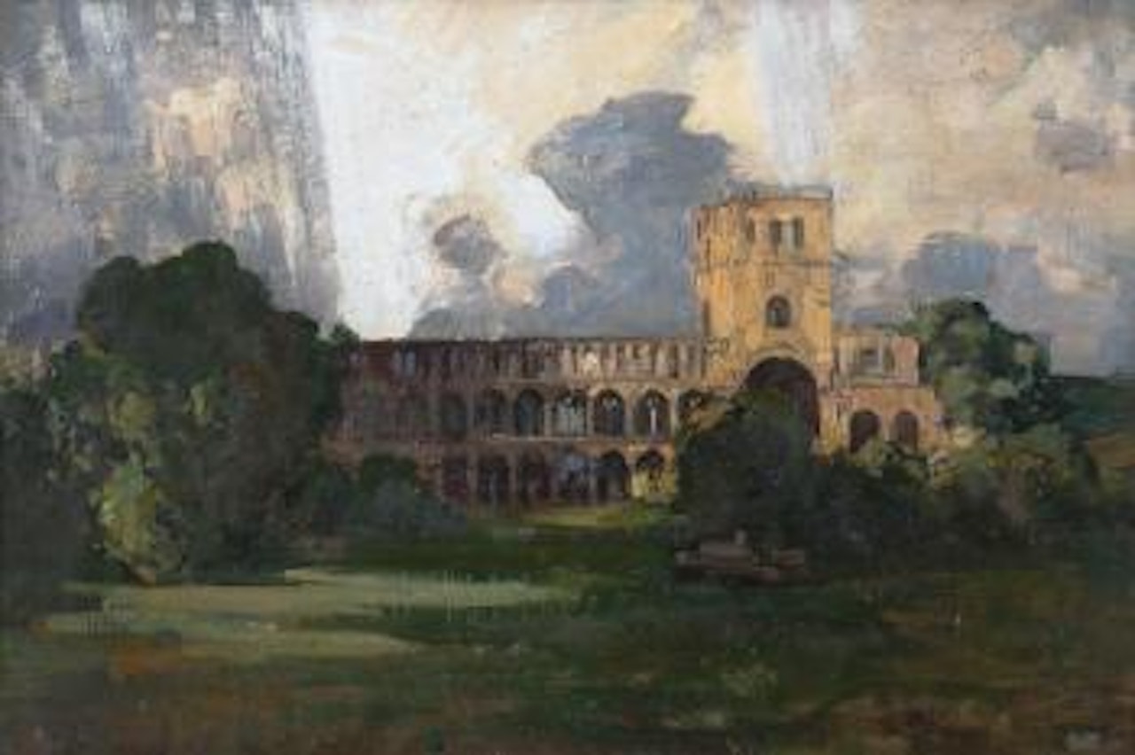 Kelso Abbey, North England by Arthur Ernest Streeton