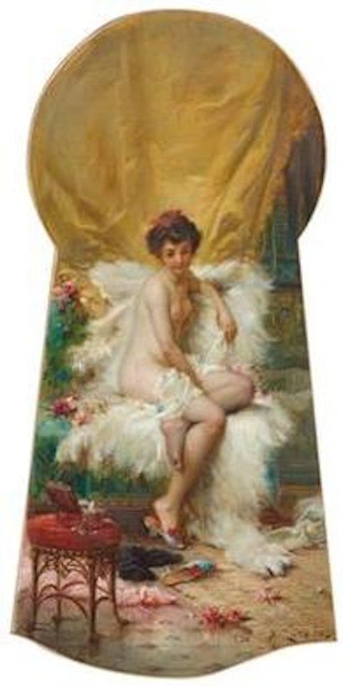 Spying Through the Keyhole by Hans Zatzka