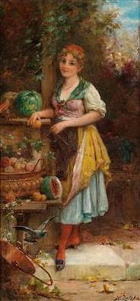 Fruit Seller by Hans Zatzka