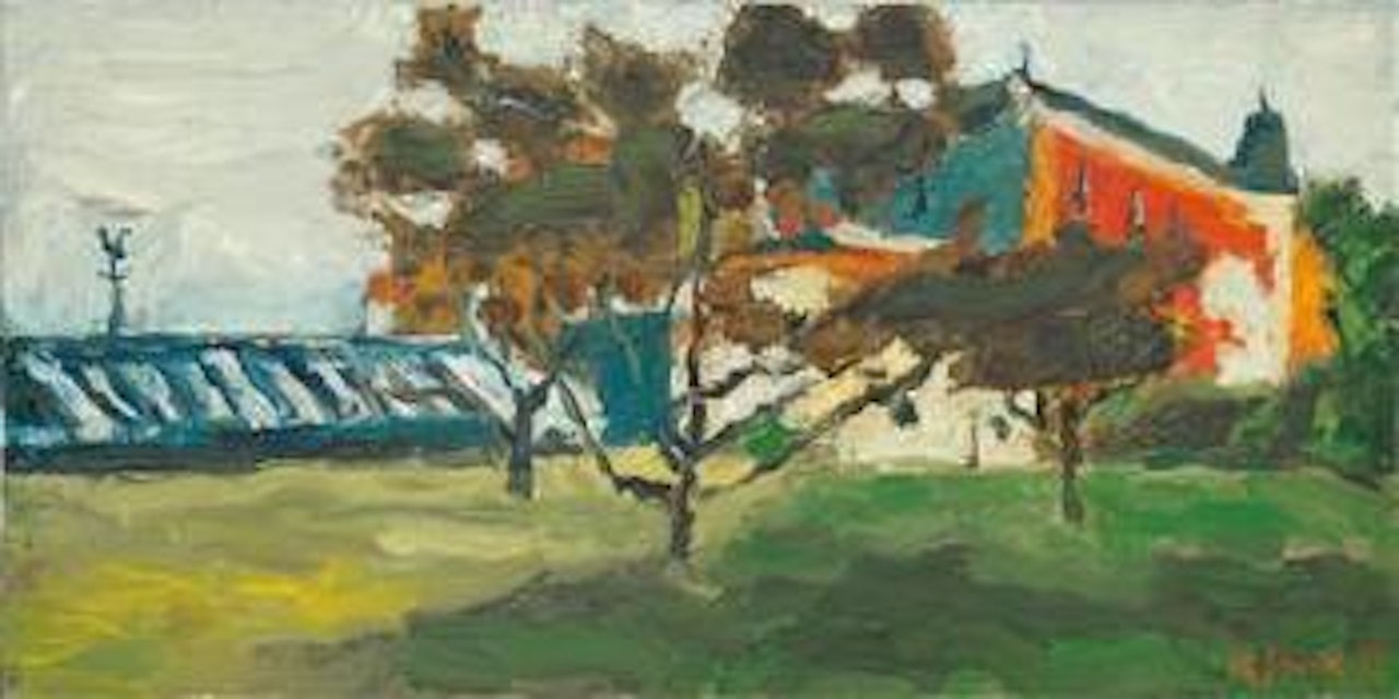 ‘Villa mit Glashaus in Rohrbach’ [Villa with glass house in Rohrbach] by Karl Stark