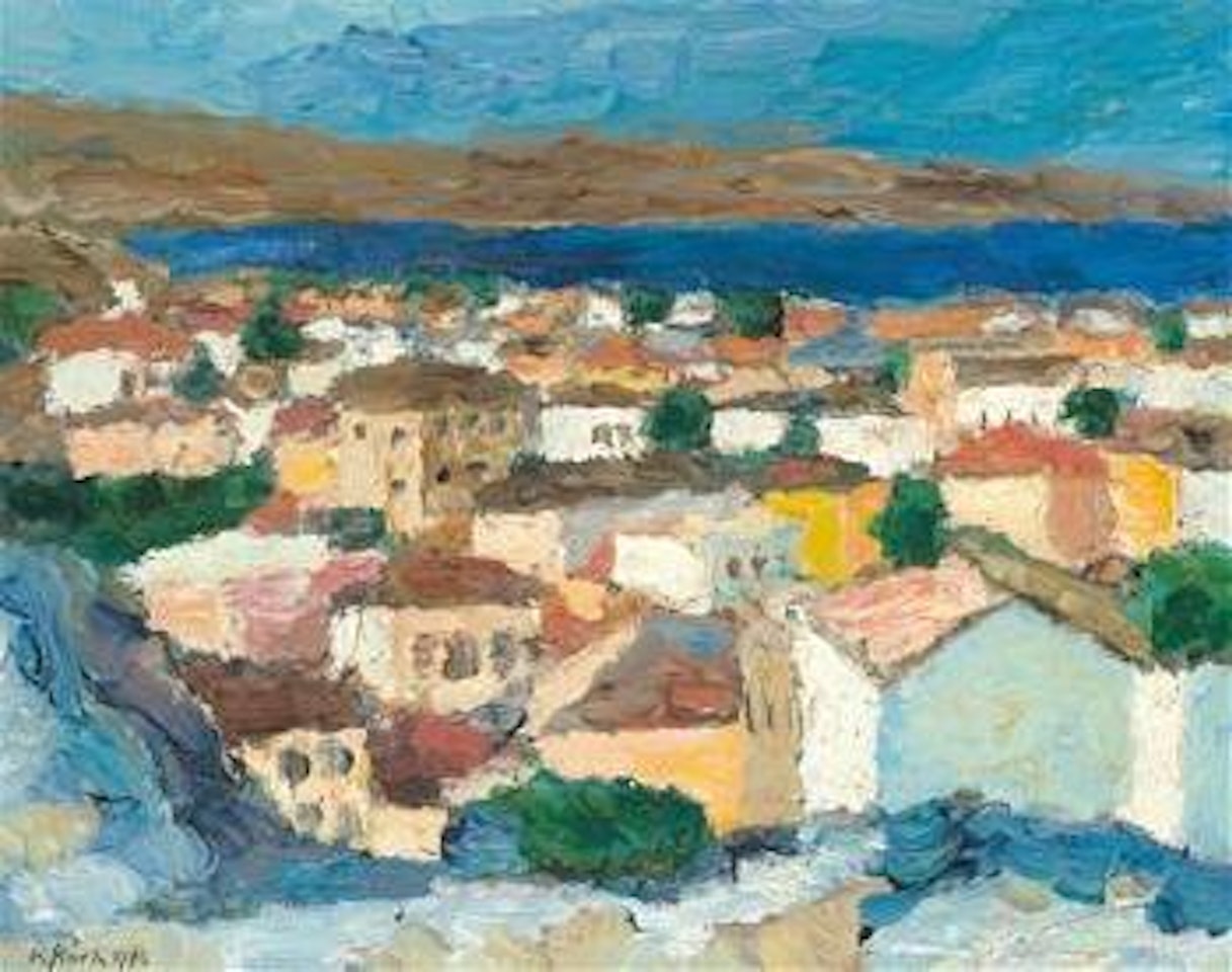 Landscape with houses by Karl Stark