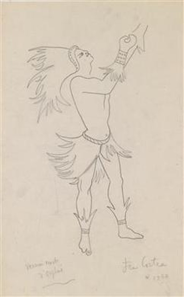 Orphée [Orpheus], study for the ‘Salle des Mariages’ [Wedding Hall], Menton by Jean Cocteau