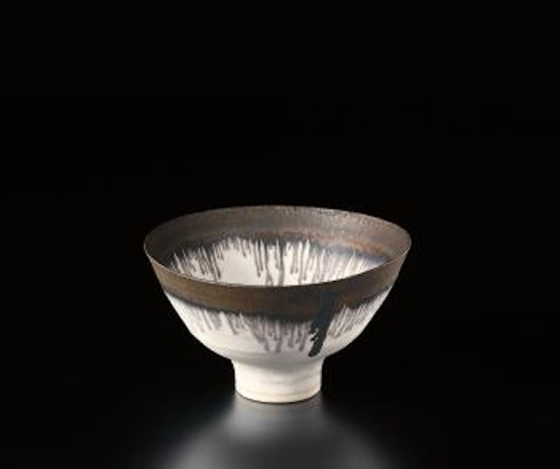 Bowl with drips by Lucie Rie