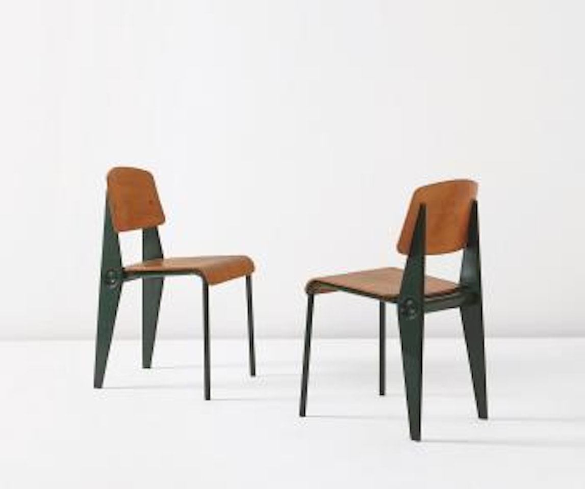 Demountable Semi-metal chairs, model no. 300 by Jean Prouvé