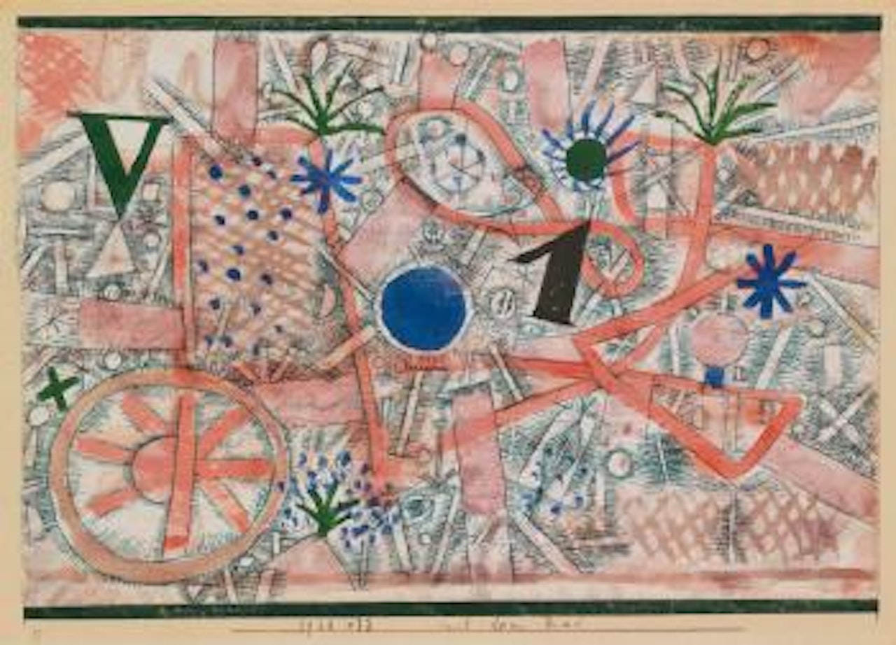 Mit Dem Rad (With The Wheel) by Paul Klee