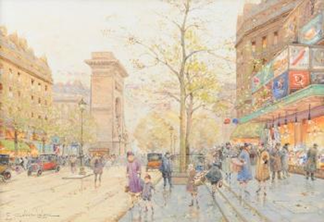 Port St. Denis by Eugene Galien-Laloue