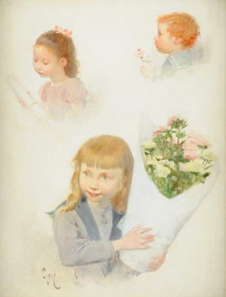 A girl at three ages by Henry Jules Jean Geoffroy