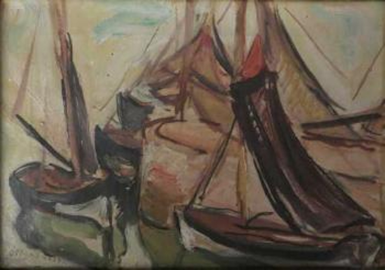 Barques à Honfleur by Othon Friesz