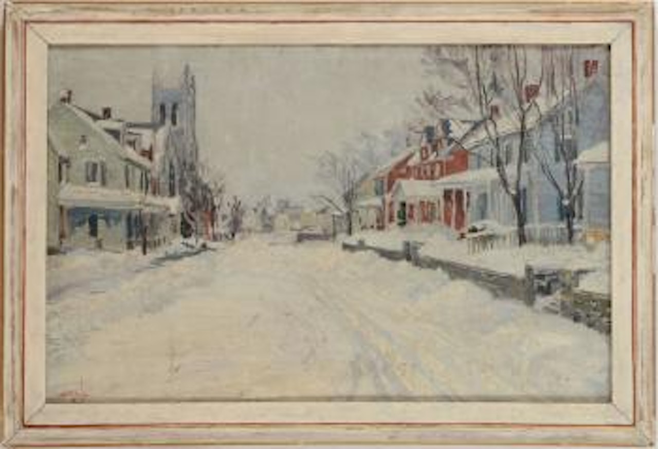 Winter scene by Walter Emerson Baum