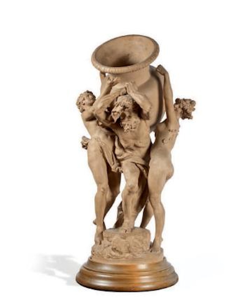 Titan et nymphes soutenant un vase by Albert-Ernest Carrier-Belleuse