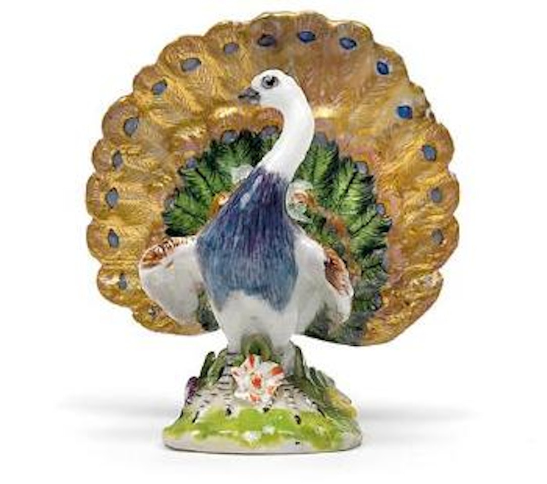Standing peacock by Johann Joachim Kändler