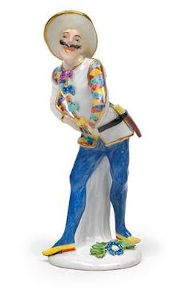 Harlequin from the commedia dell’arte by Johann Joachim Kandler by Peter Reinicke