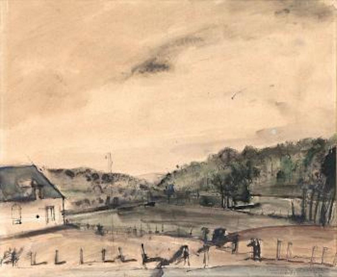 Paysage à Orval by Paul Delvaux