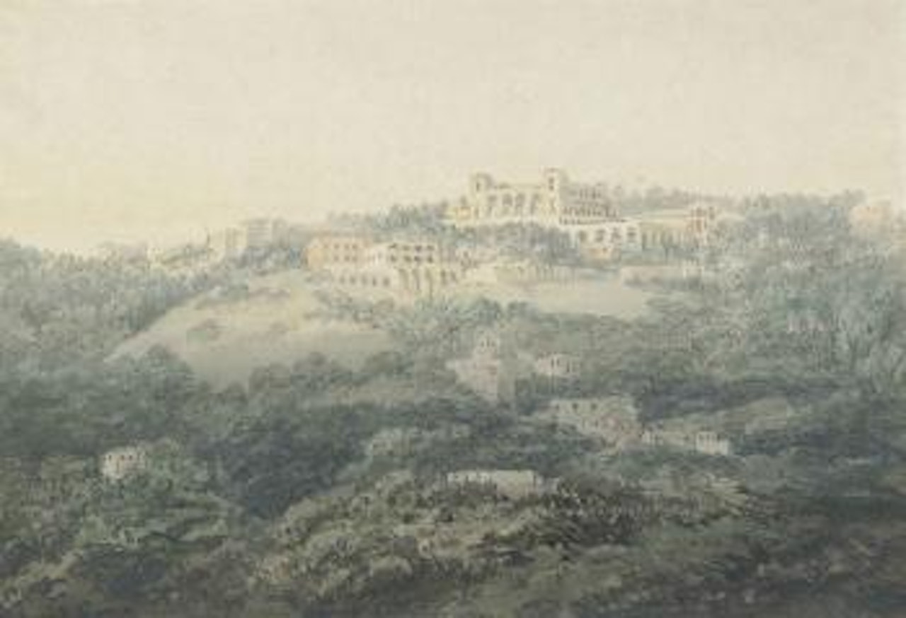 A View of the Villa Belvedere, from the Villa at Posillipo by Thomas Girtin by Joseph Mallord William Turner