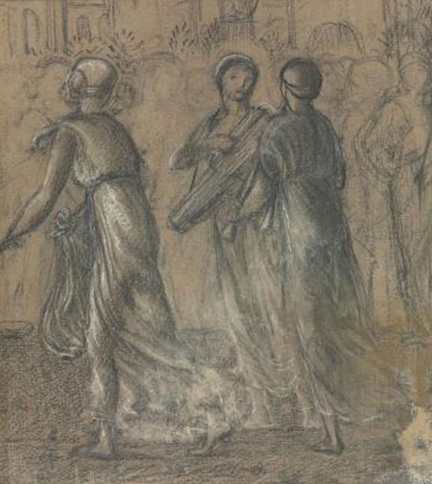 A Study for 'St George and the Dragon: The return of the Princess' by Edward Coley Burne-Jones